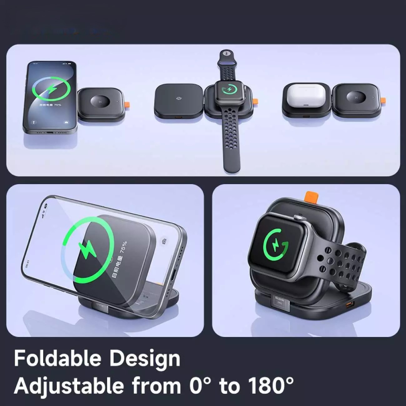 قیمت و خرید شارژر وایرلس 15 وات مگ سیف 2 کاره مک دودو مدل CH-216